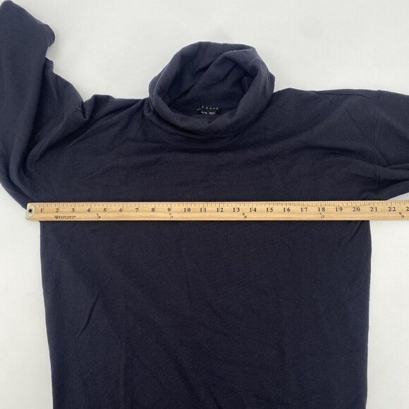 Theory Women's Size Large Turtle Neck Wool Sweater Statement Sleeves - Picture 8 of 12